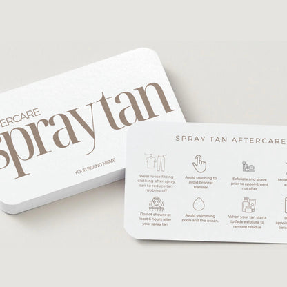 Spray Tan Aftercare Card Template, Editable Canva Aftercare Instructions for Tanning Technicians, Salon Client Care Card, Printable