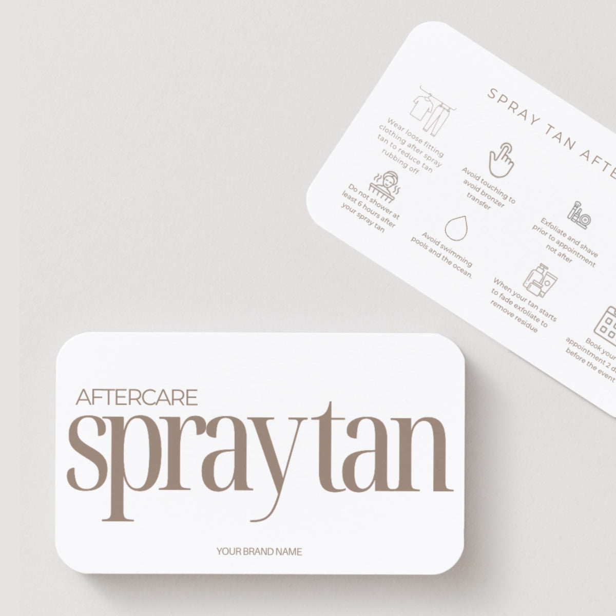 Spray Tan Aftercare Card Template, Editable Canva Aftercare Instructions for Tanning Technicians, Salon Client Care Card, Printable