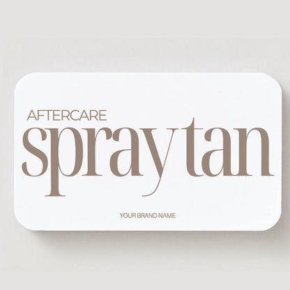 Spray Tan Aftercare Card Template, Editable Canva Aftercare Instructions for Tanning Technicians, Salon Client Care Card, Printable
