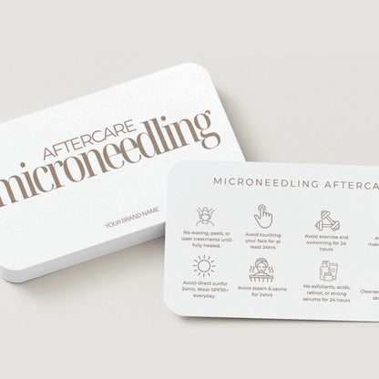 Microneedling Aftercare Card Template, Editable Canva Aftercare Instructions for Estheticians, Skin Clinic Client Care Card, Printable