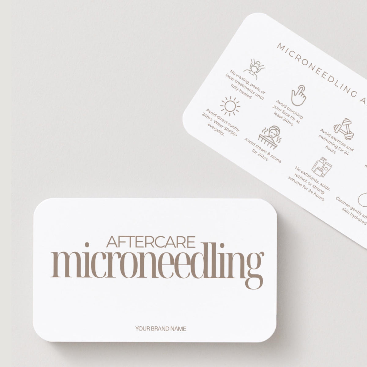 Microneedling Aftercare Card Template, Editable Canva Aftercare Instructions for Estheticians, Skin Clinic Client Care Card, Printable