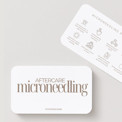Microneedling Aftercare Card Template, Editable Canva Aftercare Instructions for Estheticians, Skin Clinic Client Care Card, Printable