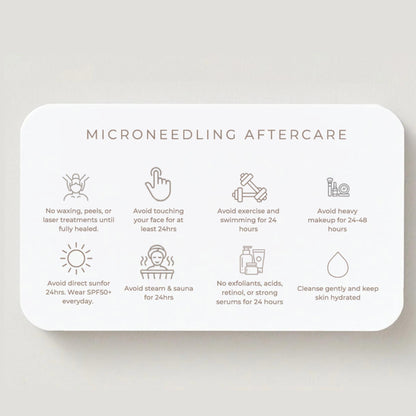 Microneedling Aftercare Card Template, Editable Canva Aftercare Instructions for Estheticians, Skin Clinic Client Care Card, Printable