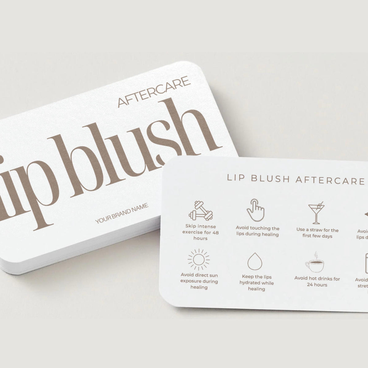 Lip Blush Aftercare Card Template, Editable Canva Aftercare Instructions for PMU Artists, Cosmetic Tattoo Client Care Card, Printable