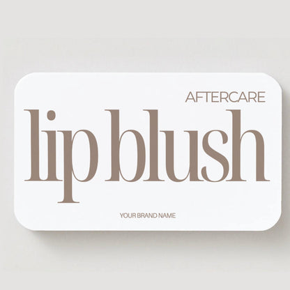 Lip Blush Aftercare Card Template, Editable Canva Aftercare Instructions for PMU Artists, Cosmetic Tattoo Client Care Card, Printable