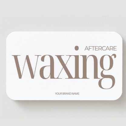 Waxing Aftercare Cards | Waxing Care Card for Clients | Editable Printable Salon Template | Beauty Business Card
