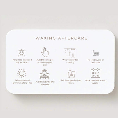 Waxing Aftercare Cards | Waxing Care Card for Clients | Editable Printable Salon Template | Beauty Business Card