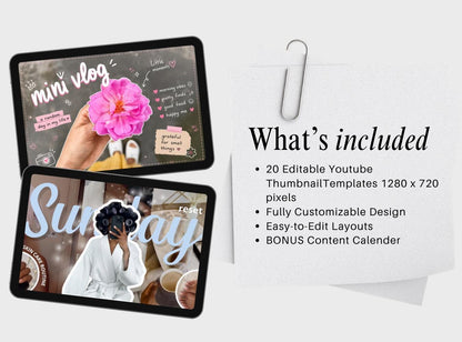 Editable YouTube Thumbnail Templates: Canva Branding Kit (Digital Download)