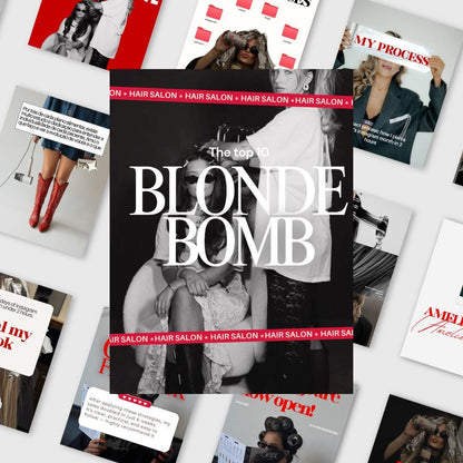 Hair Salon Canva Instagram Templates | Hairdresser Social Media Posts | Hair Stylist Editable Templates | Red Black White | Instant Download