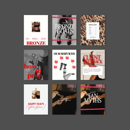 Luxury Spray Tan Instagram Templates, Spray Tanning Templates, Spray Tan Social Media, Spray Tan Branding, Spray Tanning Social Media