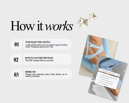 Pilates Instagram Templates | Studio & Instructor Social Media (Canva) Blue, Yellow