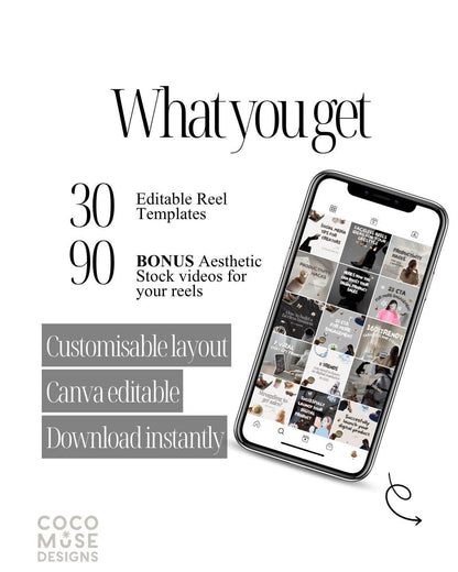 Reels Templates for Content Creators | Instagram, TikTok Video Editing (Digital Download)