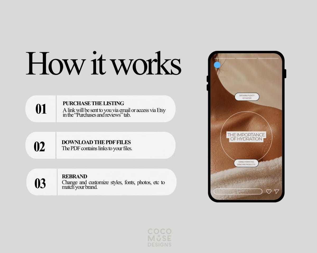 Esthetician Instagram Story Templates | Skincare Education Canva Templates | Medspa & Skincare Clinic Social Media Bundle | 50 Templates