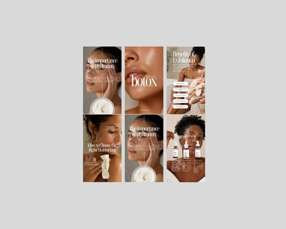 Esthetician Instagram Story Templates | Skincare Education Canva Templates | Medspa & Skincare Clinic Social Media Bundle | 50 Templates