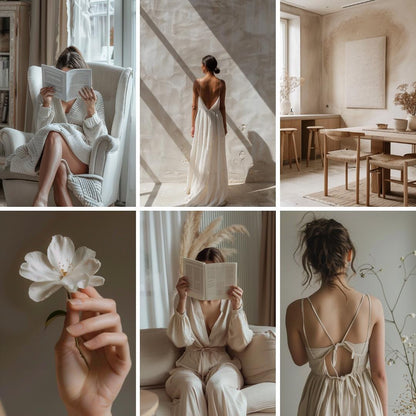 Faceless Stock Photos Bundle | 71 Neutral Aesthetic Instagram Photos | Faceless Content Creator Pack | Beige Lifestyle Digital Download
