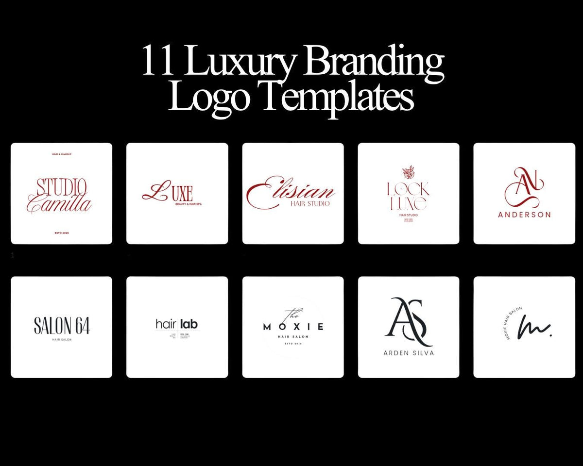 Hair Logo Designs Business Logo Beauty Hair Salon Logo Hairstylist Designer Hair Logo Beauty Salon Sign Logo Nail Tech Logo Hair Artist logo