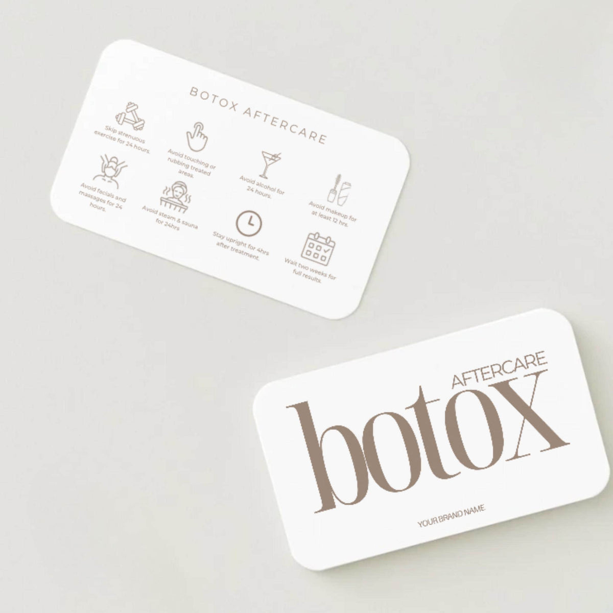 Botox Aftercare Cards | Editable Anti-Wrinkle Care Card Template | Printable Aesthetic Clinic Client Card | Cosmetic Nurse Business Template