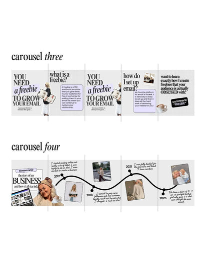 Seamless Purple Carousel Templates – Canva Social Media Posts (Portrait)