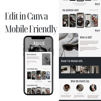 UGC Portfolio Template Canva, UGC Creator Website Template, Influencer Portfolio Creator Website,Editable Canva Media Kit