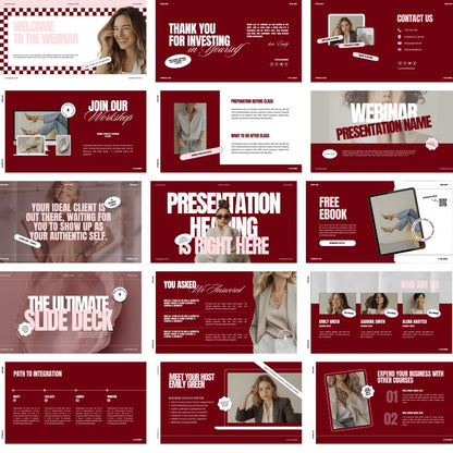 Canva Slide Deck Template for Coaches | Done-For-You Masterclass Presentation, Webinar Slides | Launch Your Course Without Hiring a Designer