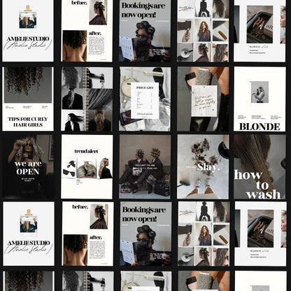 Hairstylist Templates | Hairdresser Instagram Post | Hair Salon Social Media Posts | Hair Stylist Templates | Hair Instagram Canva Posts IG