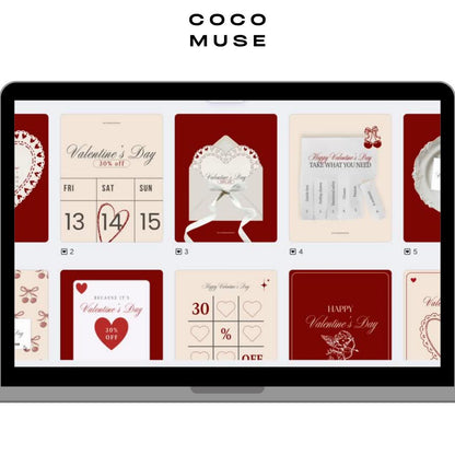 Valentine's Day Social Media Templates – Instant Download