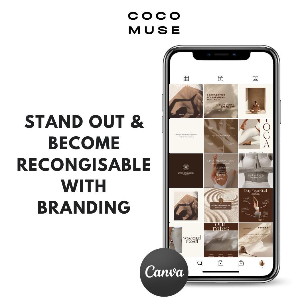 Pilates Instagram Templates | Studio & Instructor Social Media (Canva)