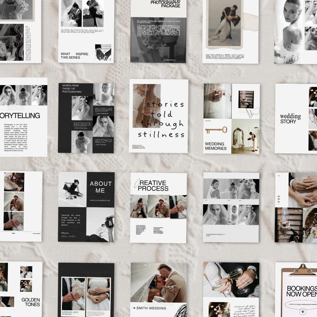 Photographer Instagram Posts Canva Template | Luxury Social Media Post | Photographer IG | Modern Marketing | Wedding Photographer