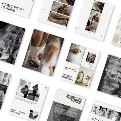 Photographer Instagram Posts Canva Template | Luxury Social Media Post | Photographer IG | Modern Marketing | Wedding Photographer