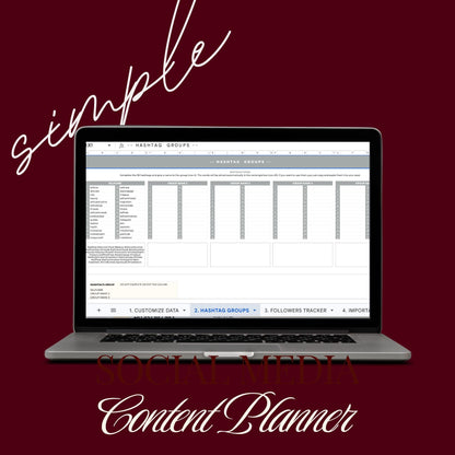 Content Planner Google Sheets, Social Media Content Calendar, Social Media Marketing Planner, Editable and Customizable, Microsoft Excel