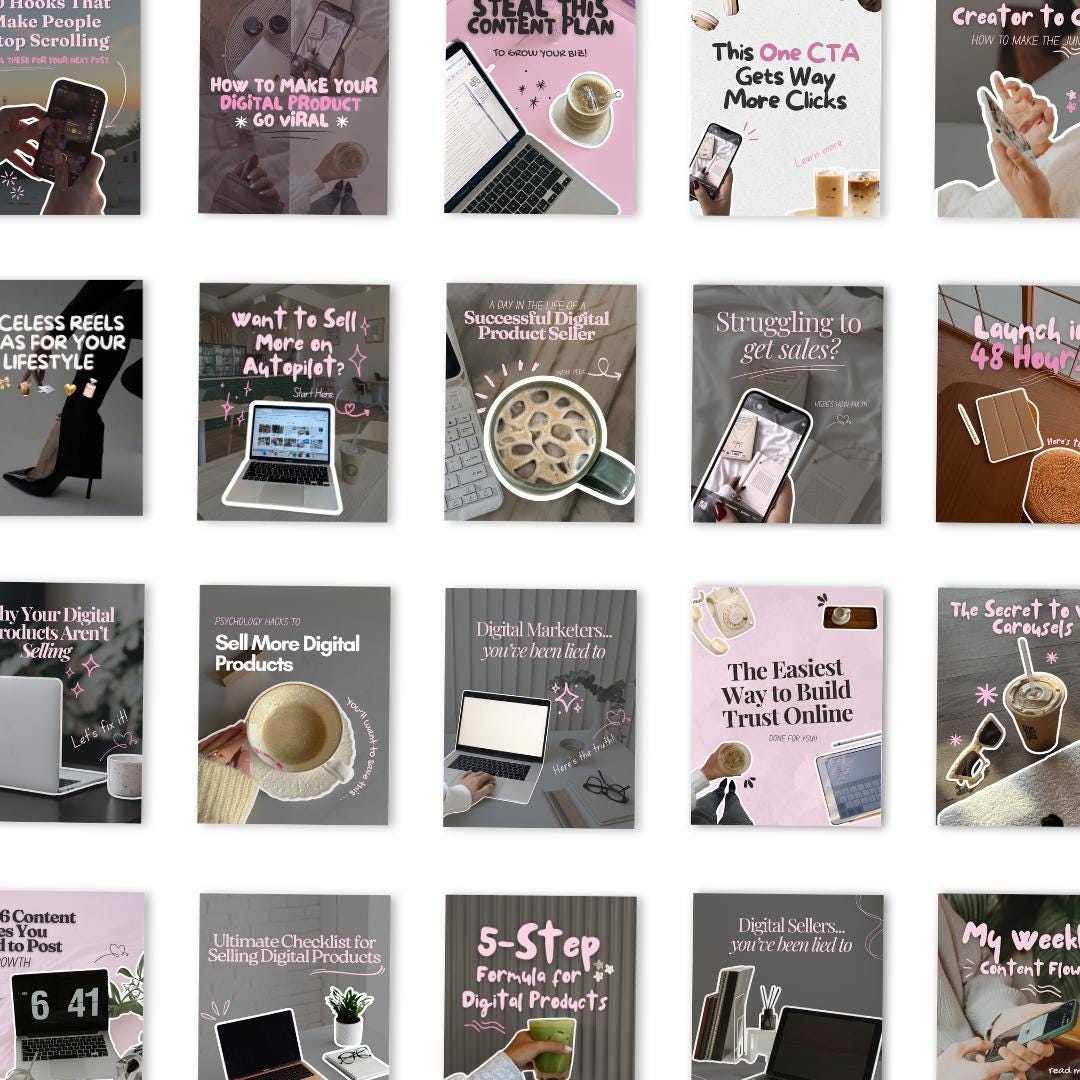 Pink Instagram Carousel Cover Templates