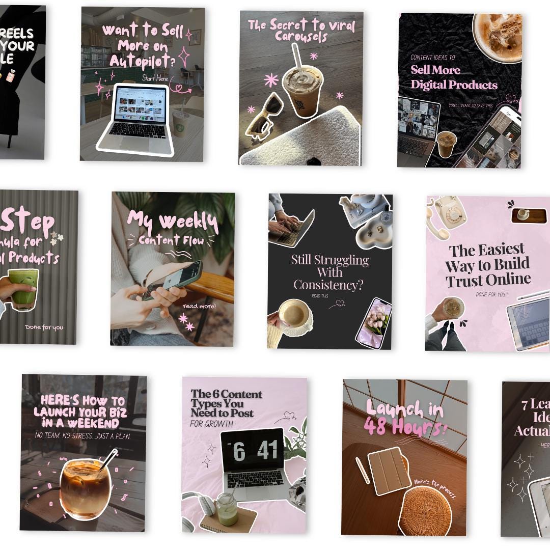 Pink Instagram Carousel Cover Templates - preview 2