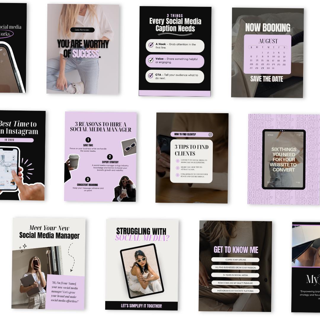 Social Media Manager Instagram Post Templates - preview 2