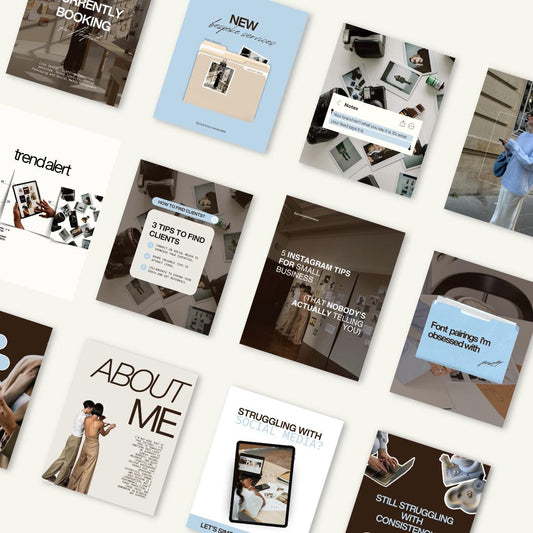 Blue Instagram Templates for Social Media Managers Editable