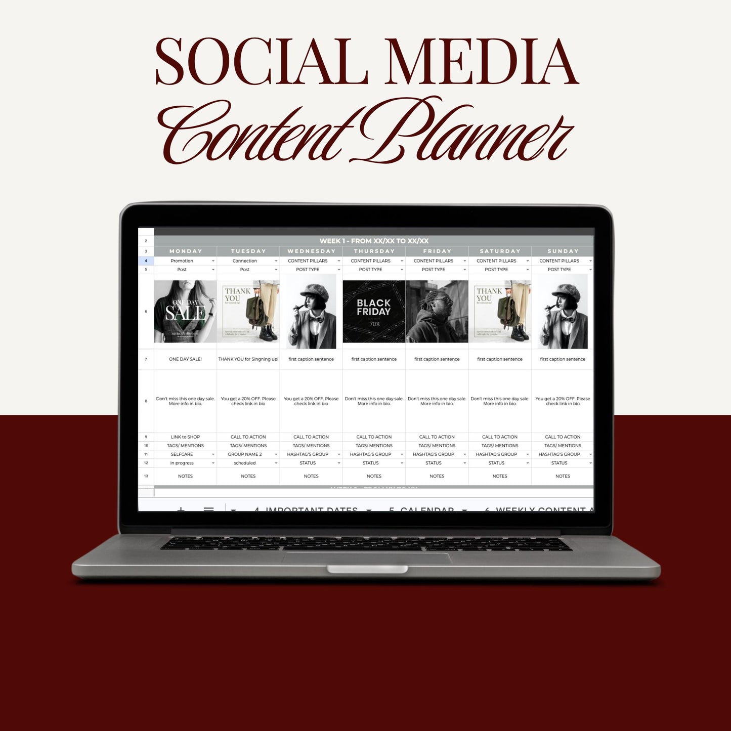 Content Planner Google Sheets