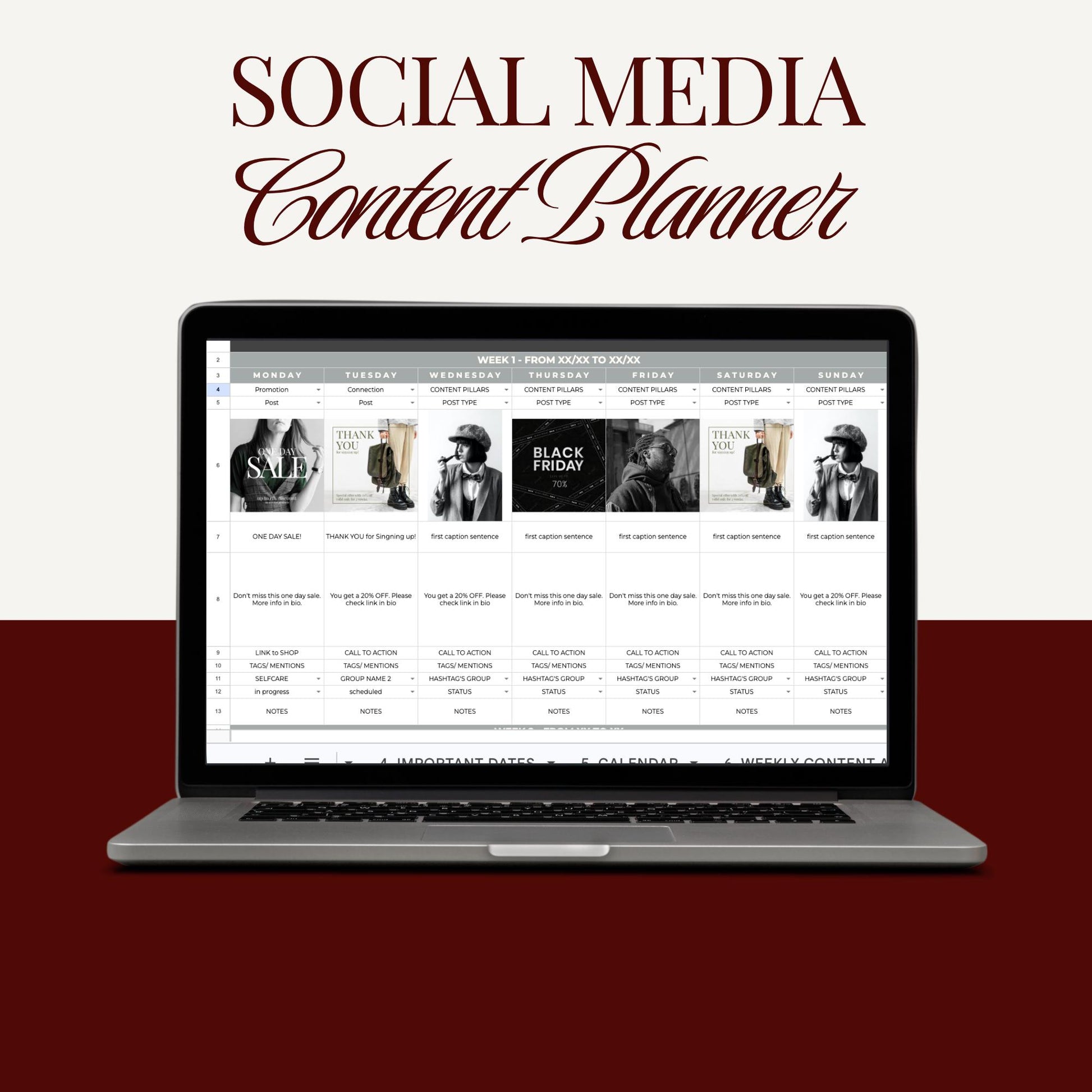 Content Planner Google Sheets