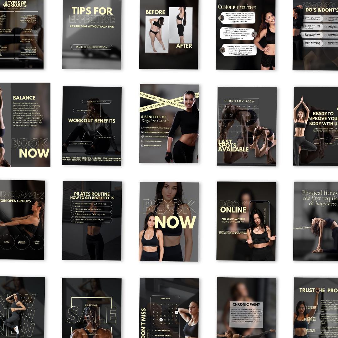 Fitness Coach Canva Templates
