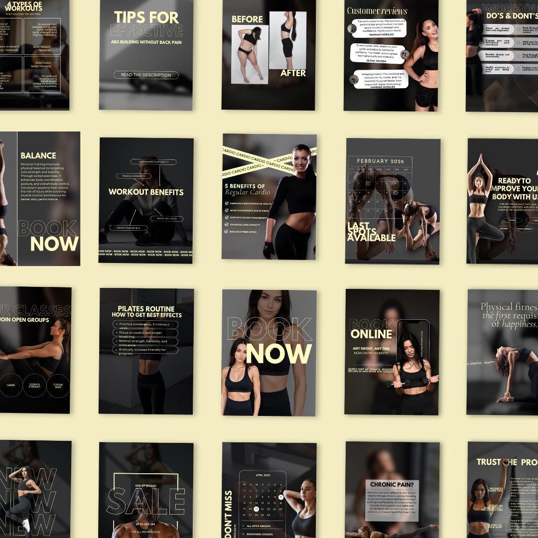 Fitness Coach Canva Templates - preview 2