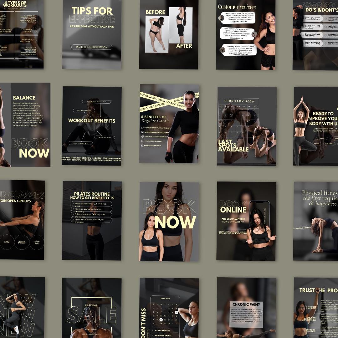 Fitness Coach Canva Templates - preview 3