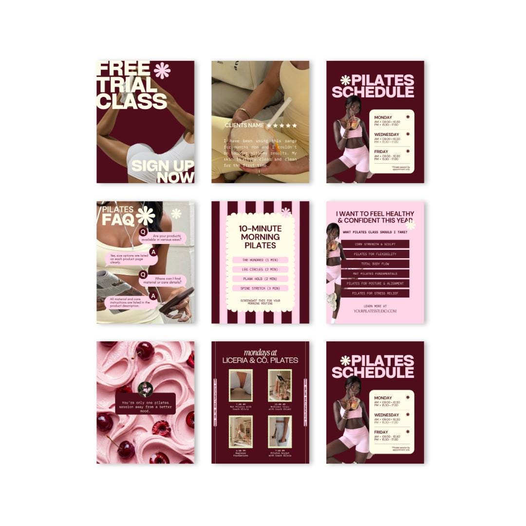 Pilates Instagram Templates - preview 3