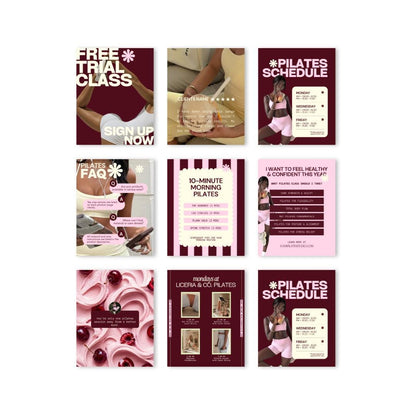 Pilates Instagram Templates - preview 3