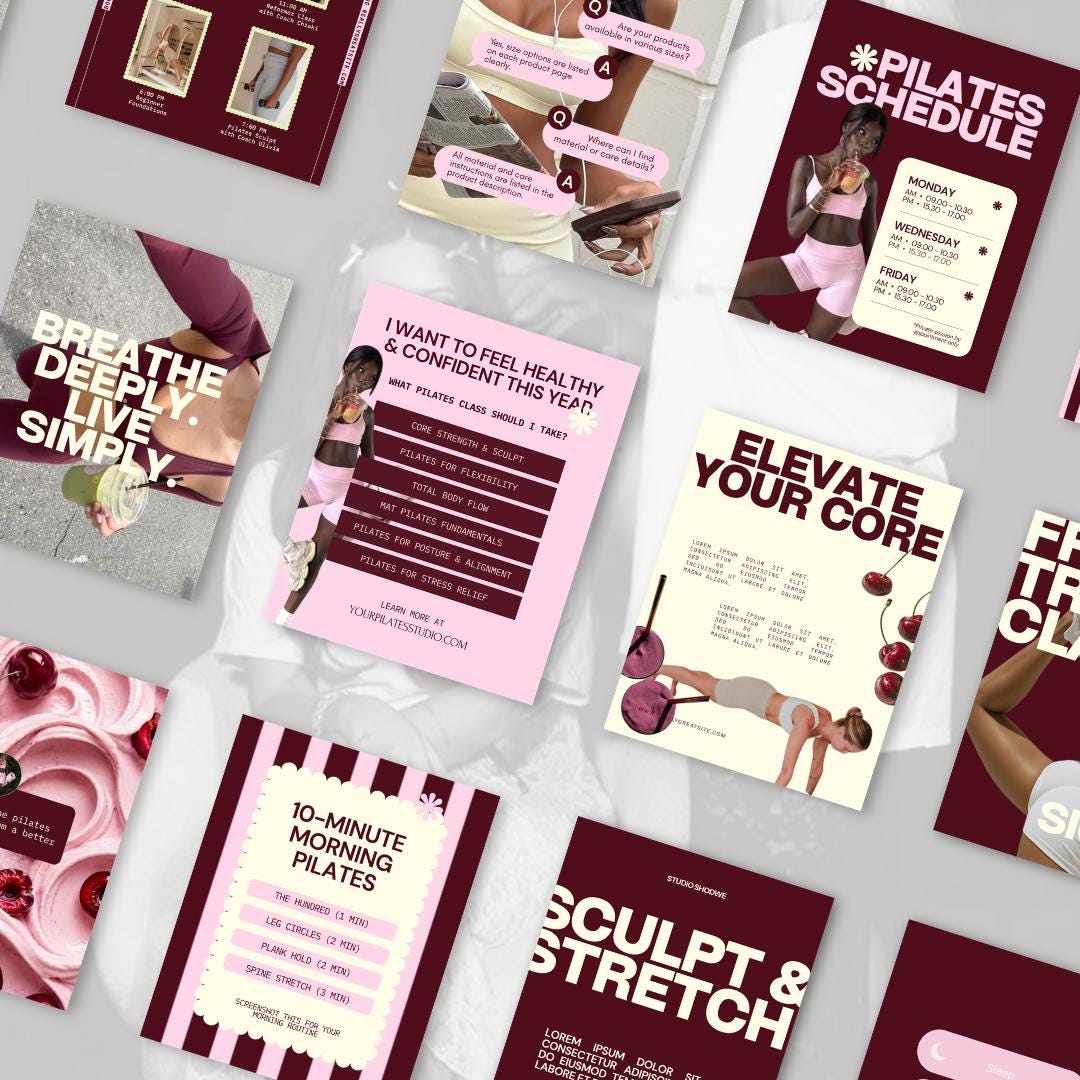 Pilates Instagram Templates