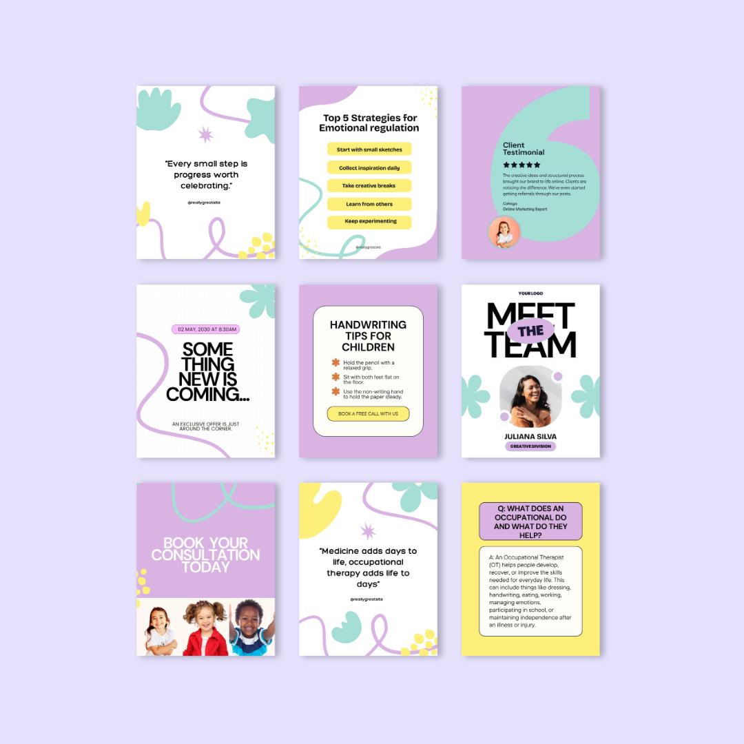 Occupational Therapist Instagram Post Templates - preview 6