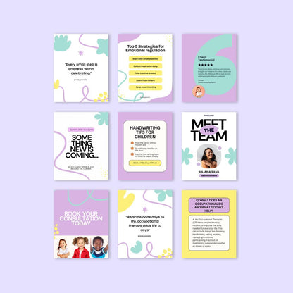 Occupational Therapist Instagram Post Templates - preview 6