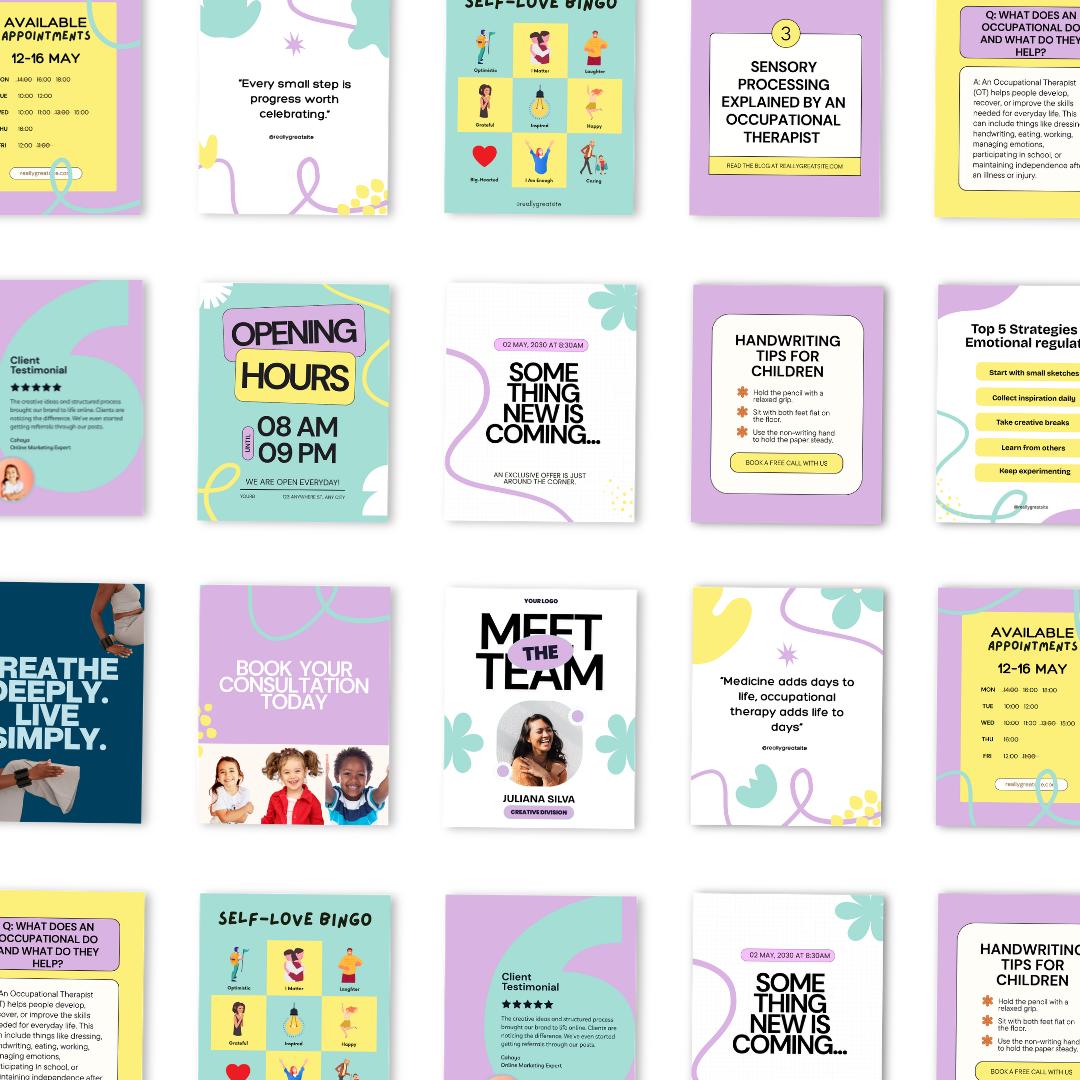 Occupational Therapist Instagram Post Templates - preview 3