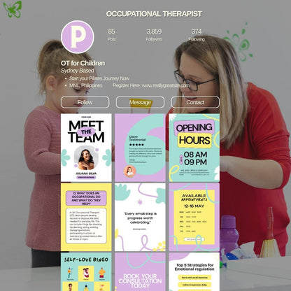 Occupational Therapist Instagram Post Templates - preview 2