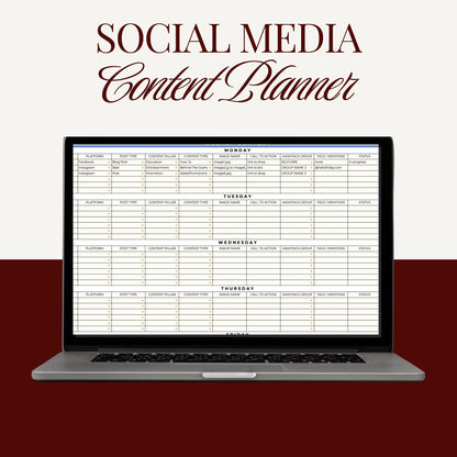 Content Planner Google Sheets - preview 2