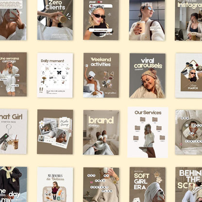Neutral Aesthetic Instagram Coaching Templates - preview 2