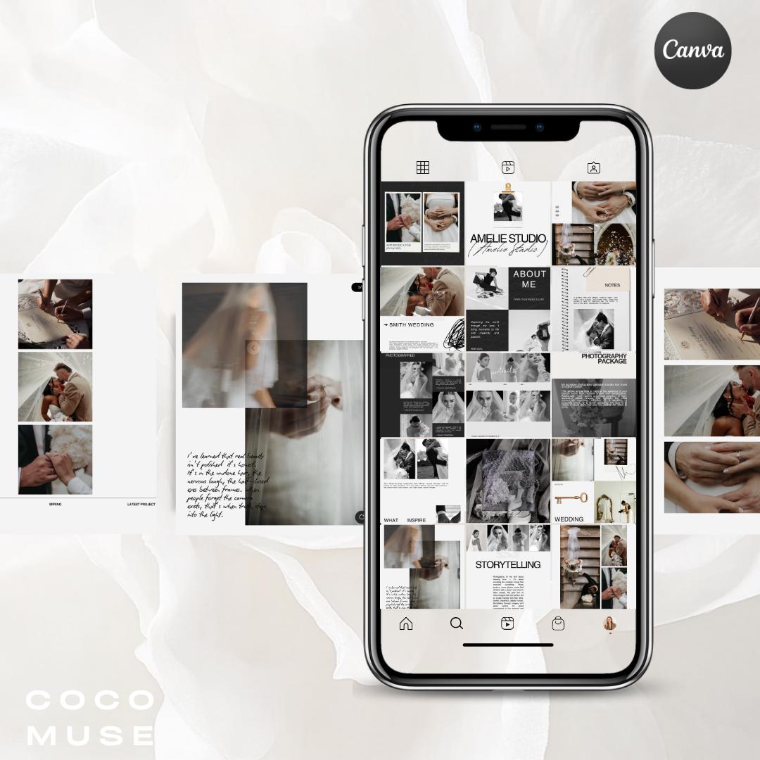 Photographer Instagram Posts Canva Template - preview 7