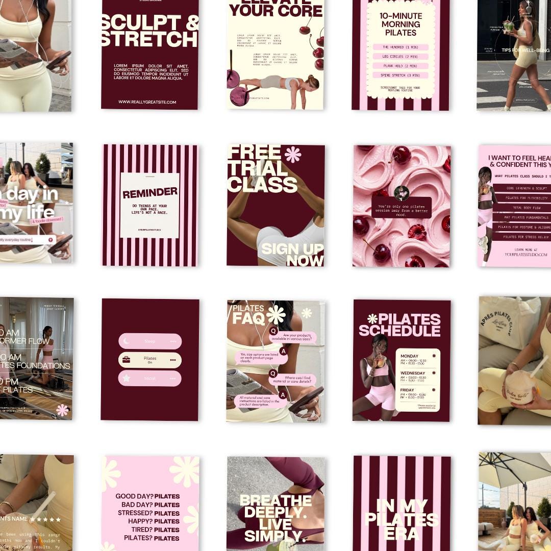 Pilates Instagram Templates - preview 2